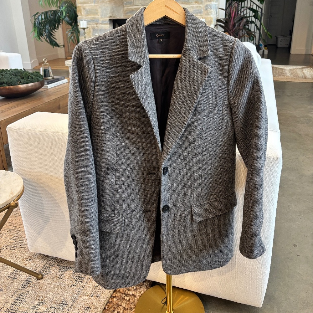 Italian Wool Oversized Blazer